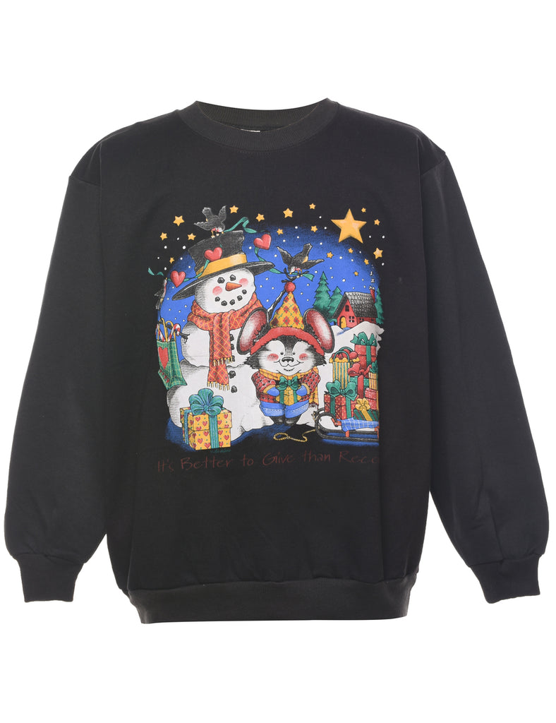 Snowman Christmas Sweatshirt - XL