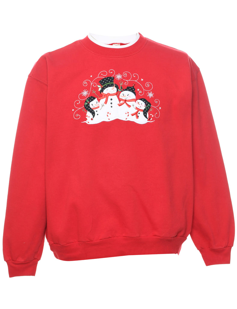 Snowman Christmas Sweatshirt - XL