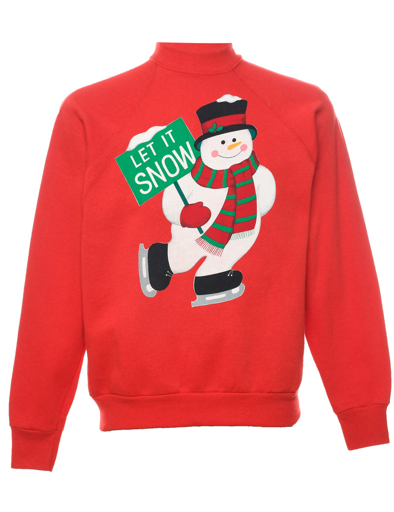 Snowman Christmas Sweatshirt - M