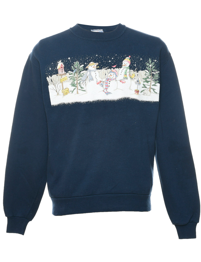 Snowman Christmas Sweatshirt - M