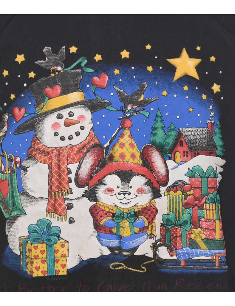 Snowman Christmas Sweatshirt - XL