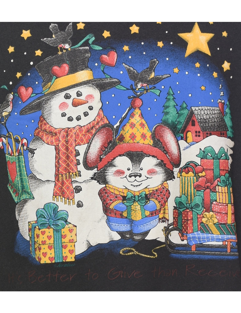 Snowman Christmas Sweatshirt - XL