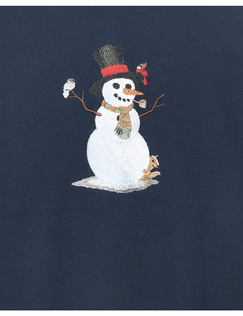 Snowman Christmas Sweatshirt - L