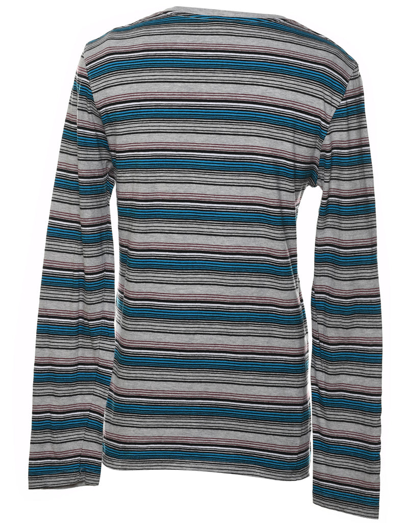 Striped Multi-Colour Zoo York T-Shirt - S