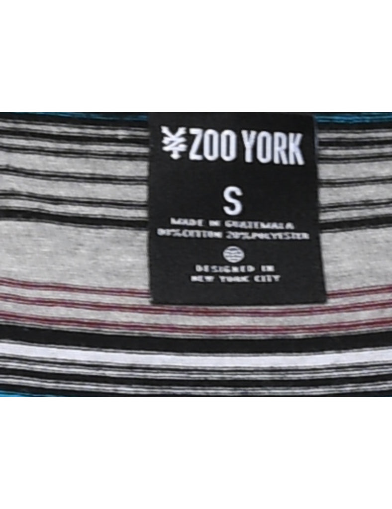 Striped Multi-Colour Zoo York T-Shirt - S