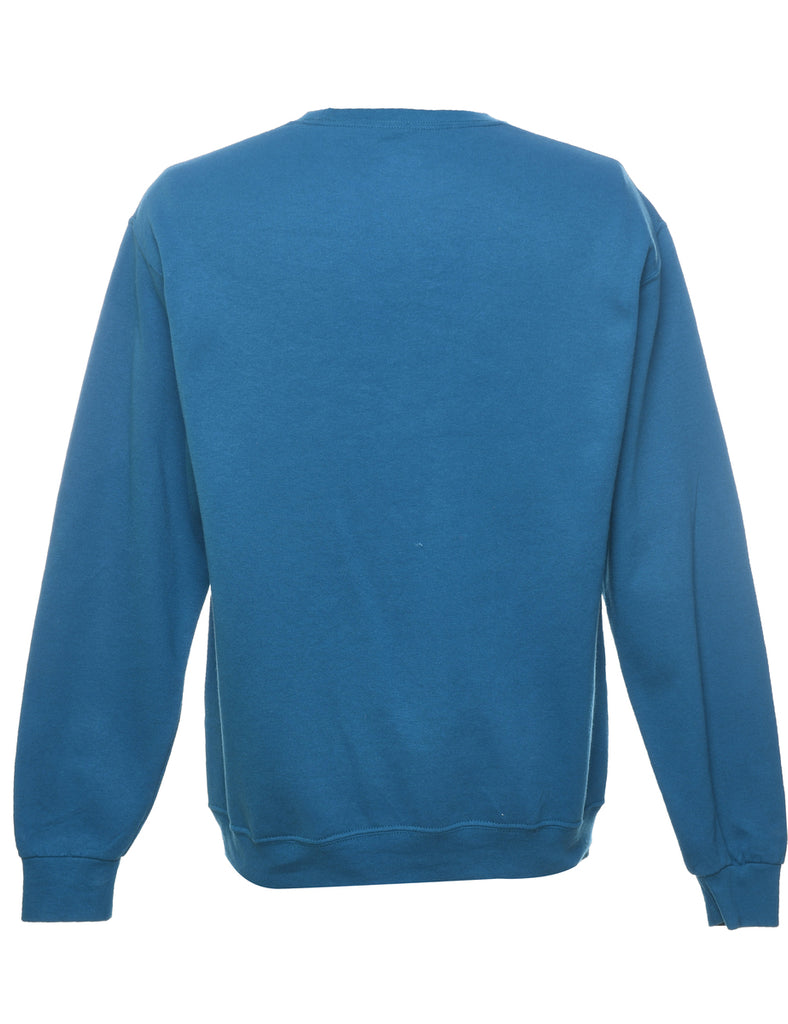 Teal Plain Sweatshirt - M