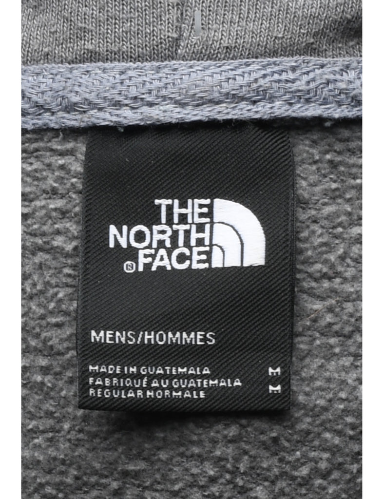 The North Face Grey & Black Printed Hoodie - M