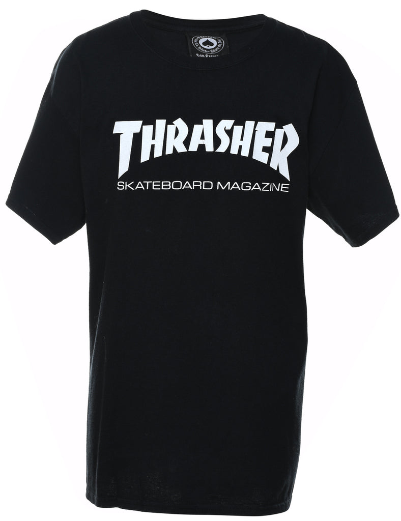 Thrasher Black & White Printed T-shirt - L