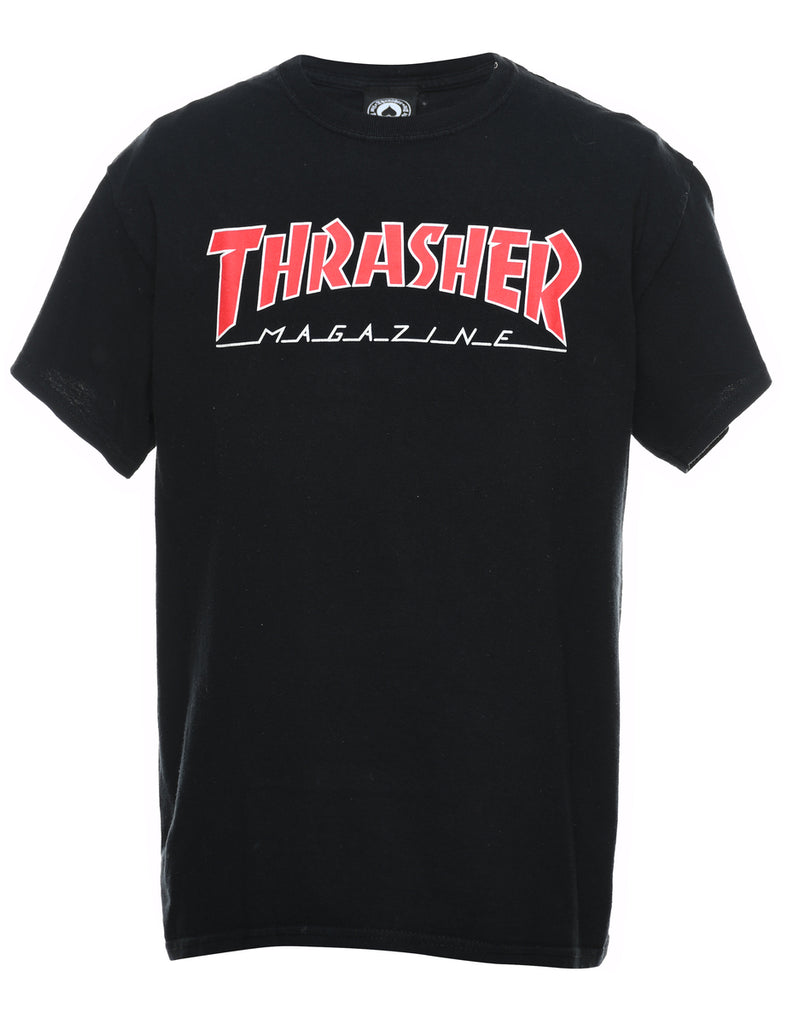 Thrasher Magazine Black & Red Printed T-shirt - M