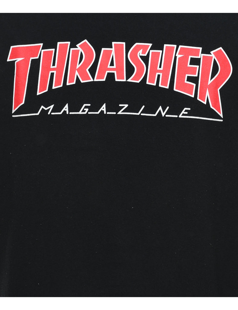 Thrasher Magazine Black & Red Printed T-shirt - M