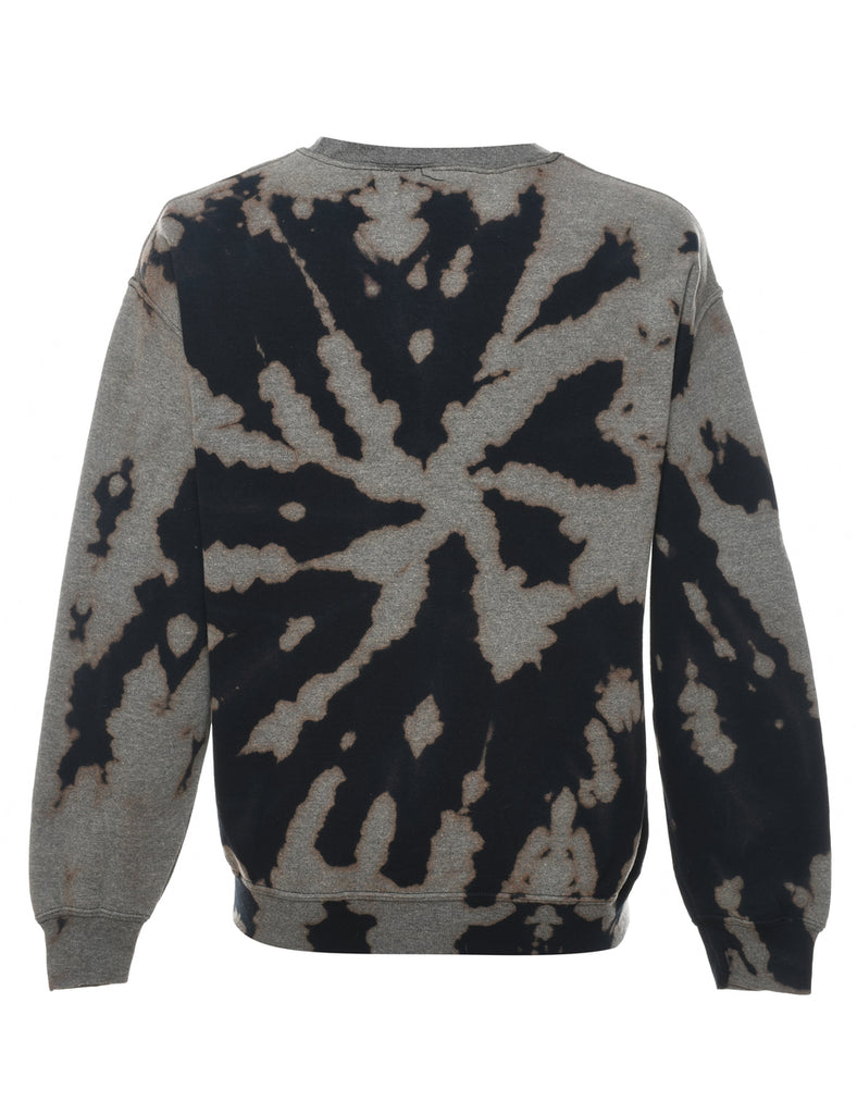 Tie-dye Black & Grey Sweatshirt - M