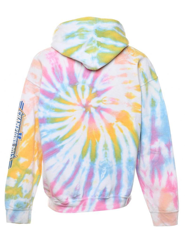 Tie-dye Multi-Colour Motown Printed Hoodie - M