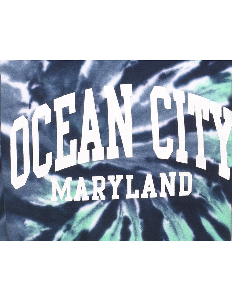 Tie-Dye Ocean City Maryland Design Sweatshirt - S