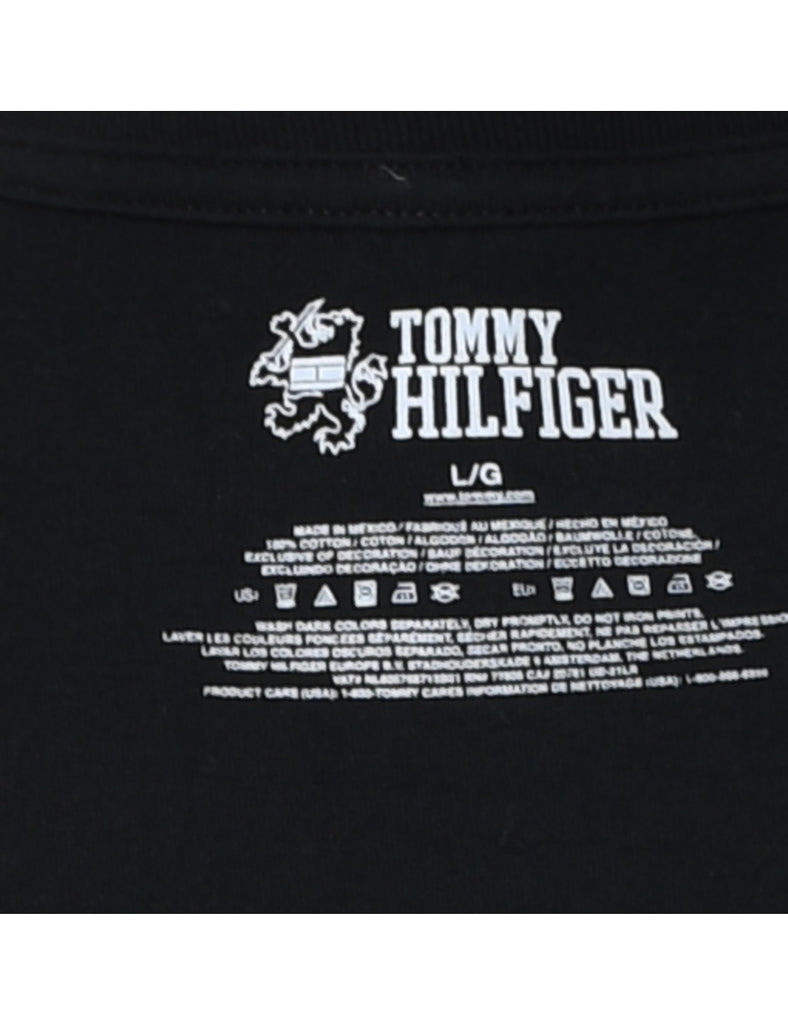 Tommy Hilfiger Plain Black T-shirt - L