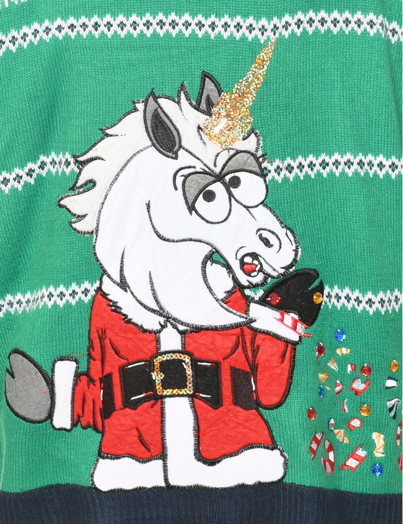 Unicorn Christmas Jumper - XL