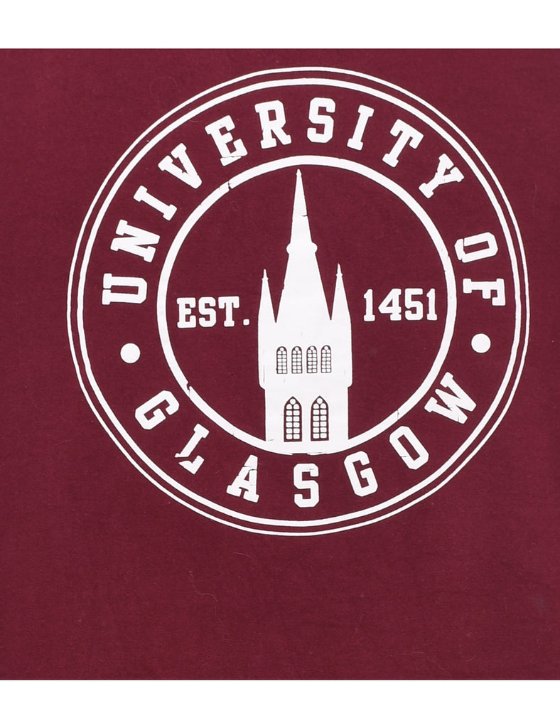 University Of Glasgow Printed Sweatshirt - XL