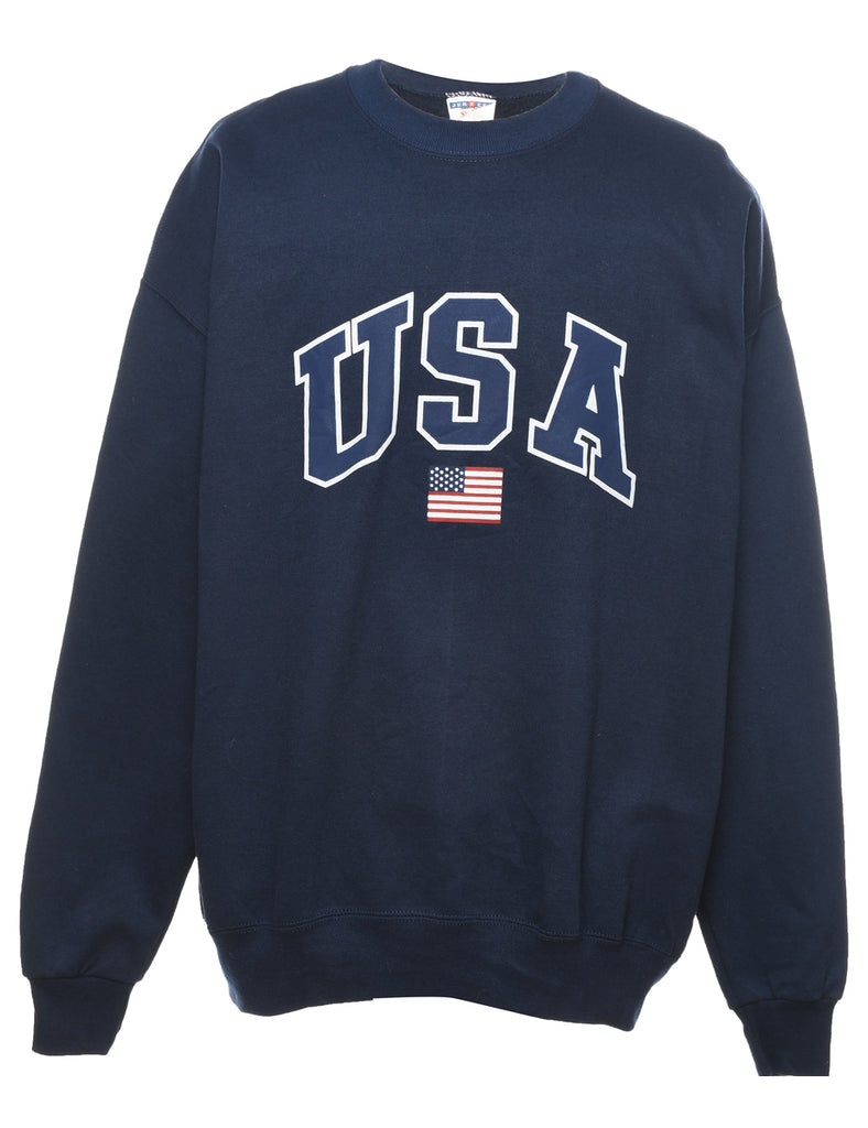 USA Navy, Red & White Sweatshirt - XL