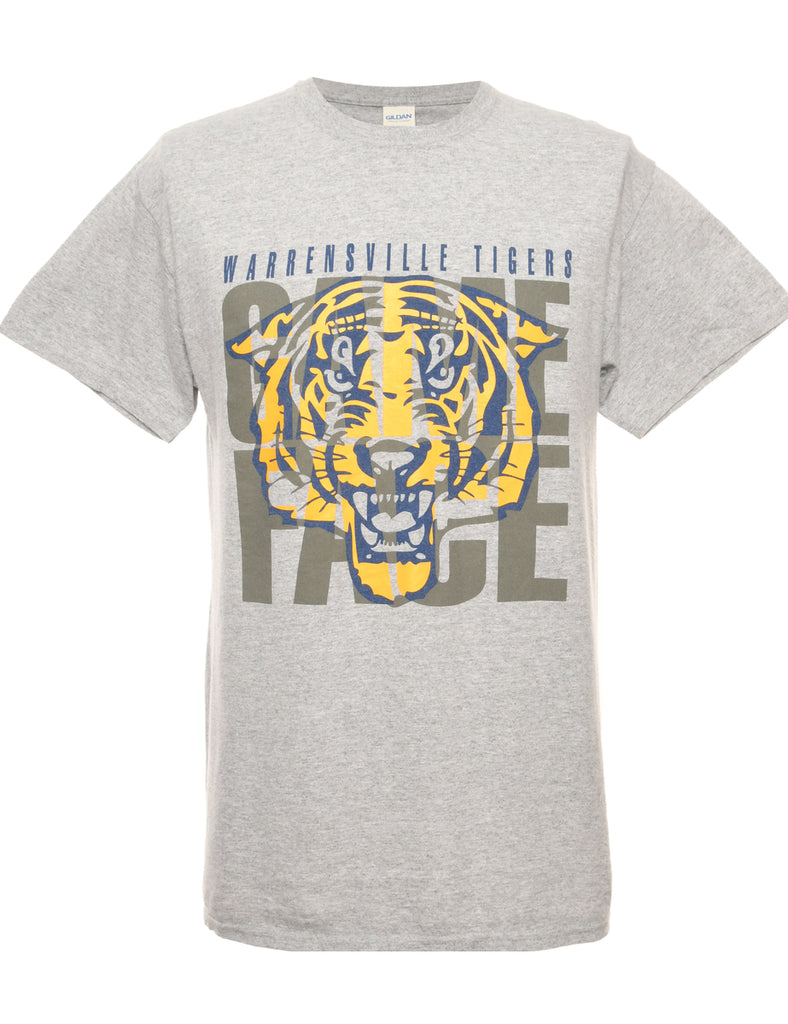 Warrensville Tigers Basketball Grey Sports T-shirt - M