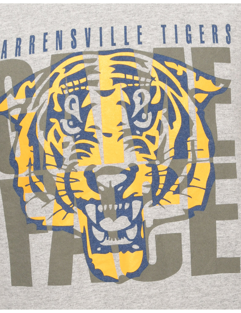 Warrensville Tigers Basketball Grey Sports T-shirt - M