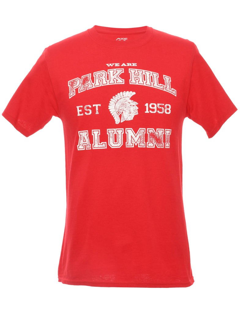 We Are Park Hill Red & White Printed T-shirt - S