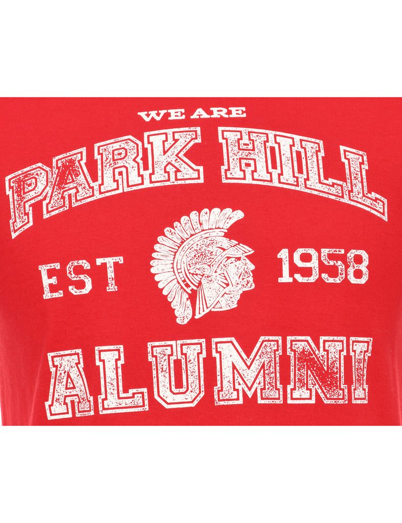 We Are Park Hill Red & White Printed T-shirt - S