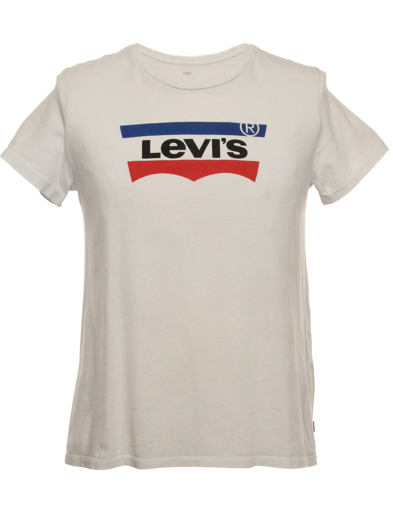 White Levi's Printed T-shirt - M