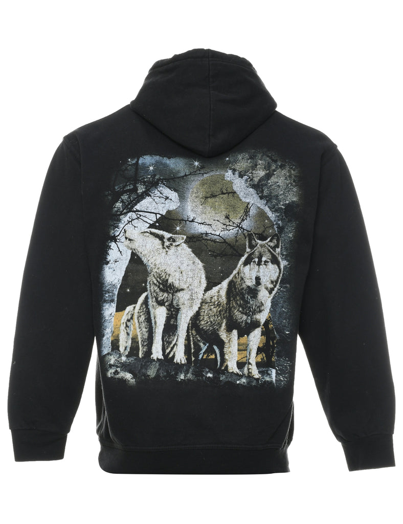 Wolf Hooded Animal Sweatshirt - M