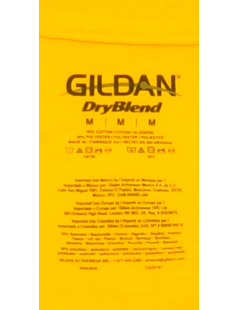 Yellow Gildan Sports T-shirt - M