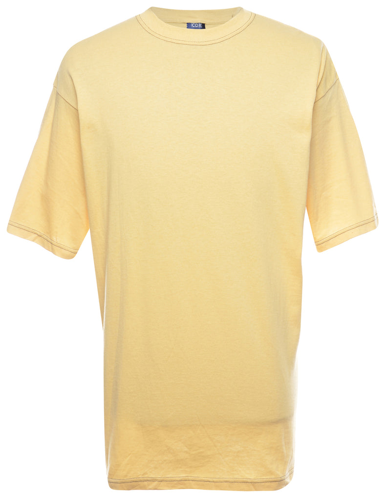 Yellow Plain T-shirt - L