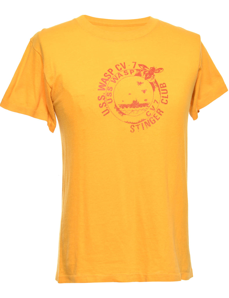 Yellow Printed T-shirt - L