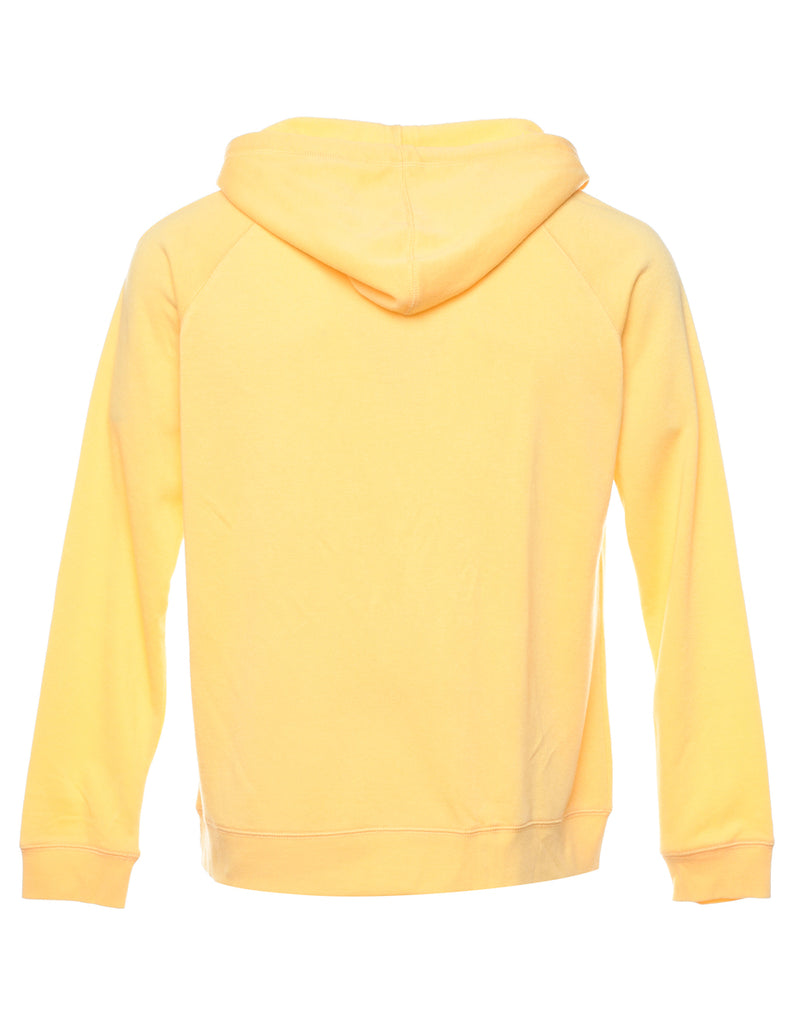 Yellow & White Boston Printed Hoodie - L