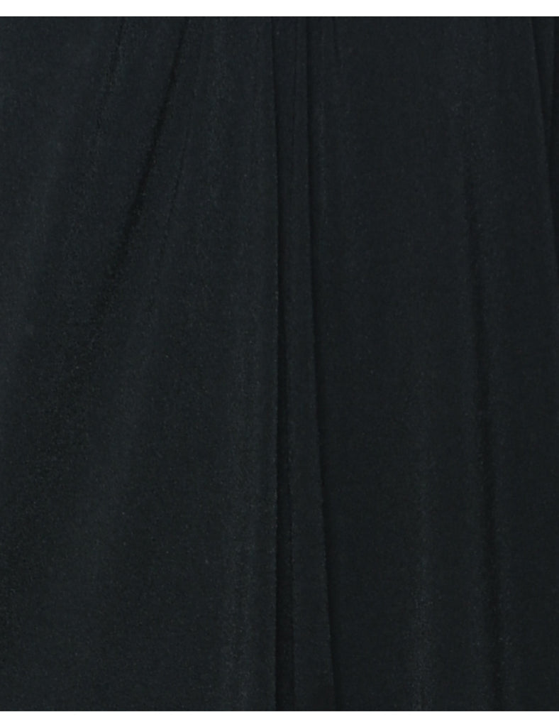 1970s Black Maxi Dress - L