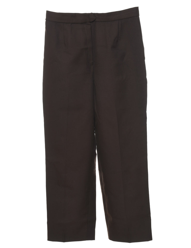 1970s Dark Brown Trousers - W32 L28