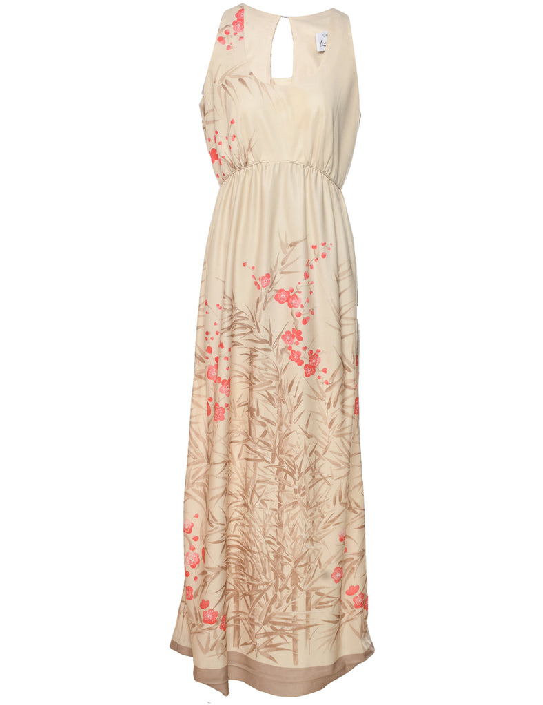 1970s Leslie Fay Maxi Dress - M