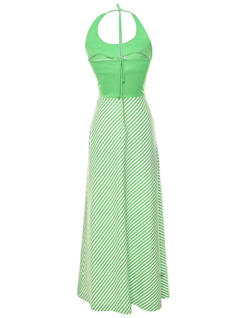 1970s Striped Maxi Dress - XS