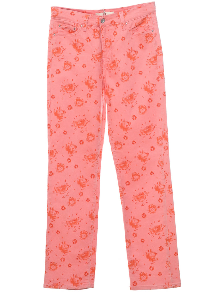 512's Fit Levi's Pink Floral Jeans - W29 L32