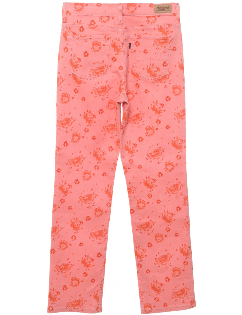 512's Fit Levi's Pink Floral Jeans - W29 L32