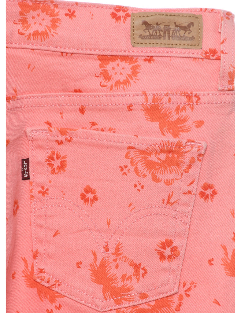 512's Fit Levi's Pink Floral Jeans - W29 L32