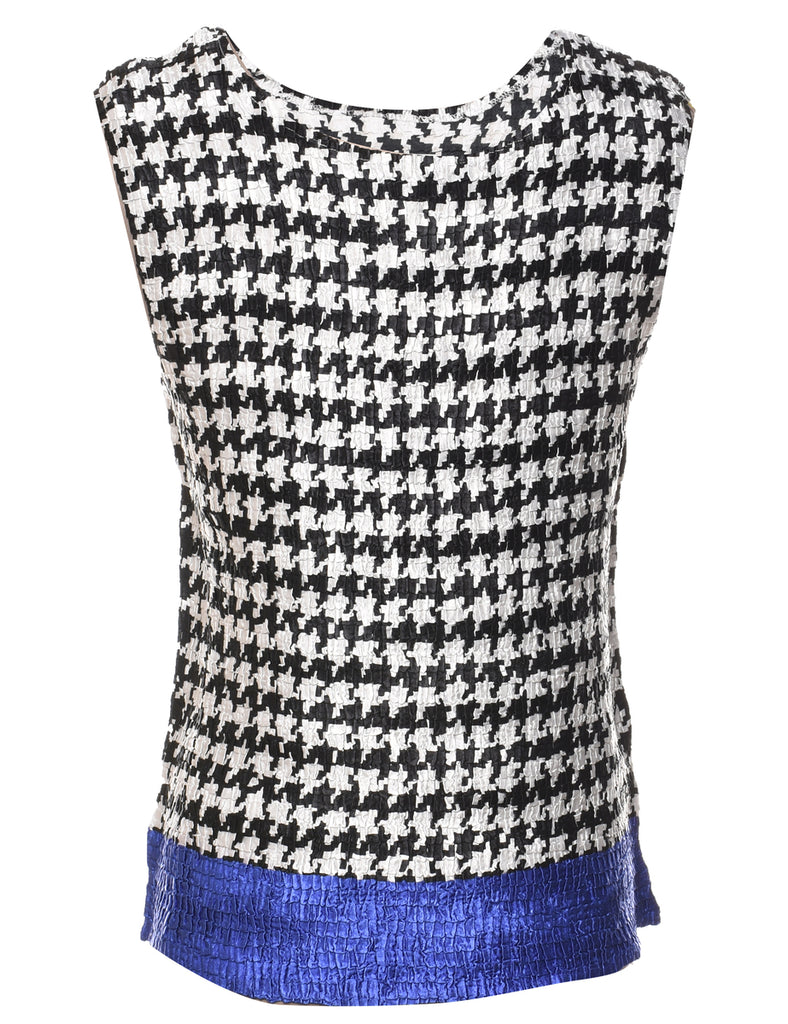 A Houndstooth Check Printed Top - M