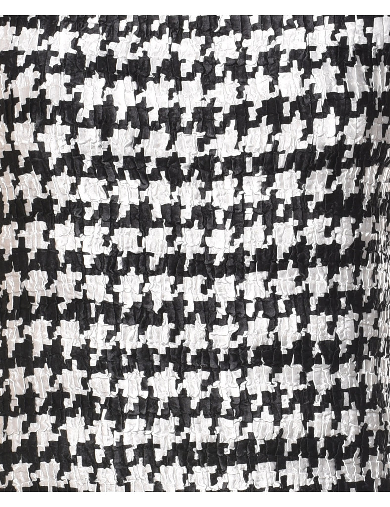 A Houndstooth Check Printed Top - M