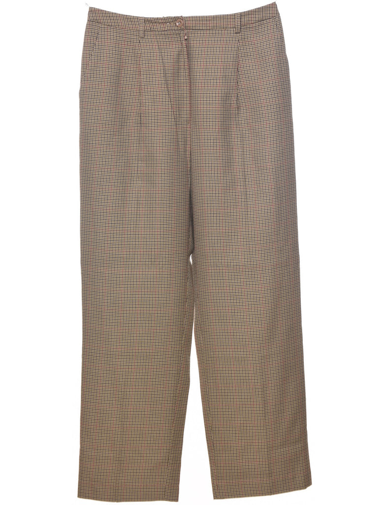 A Houndstooth Check Trousers - W30 L28