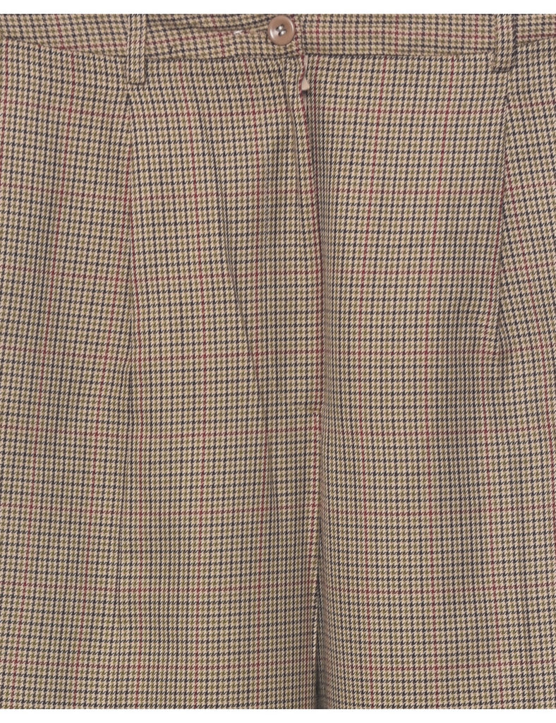 A Houndstooth Check Trousers - W30 L28