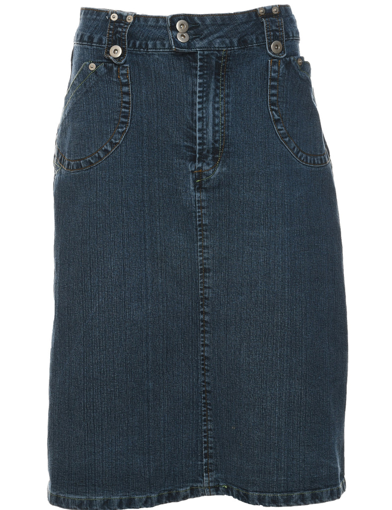 A-Line Denim Skirt - L