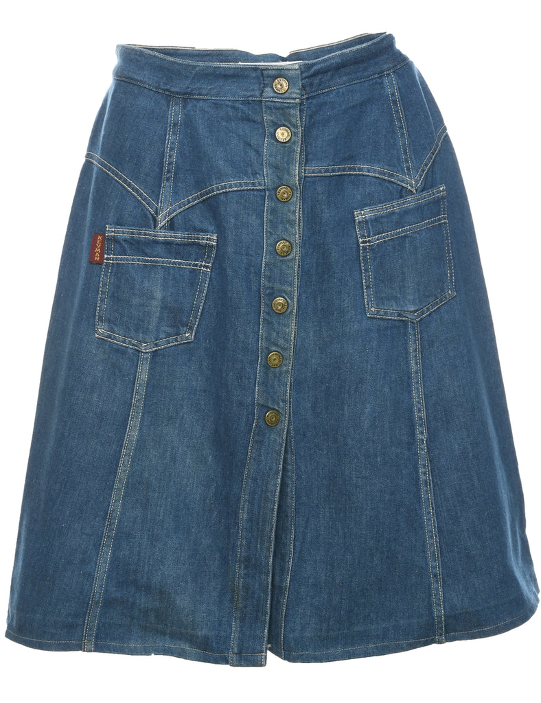 A-Line Denim Skirt - M