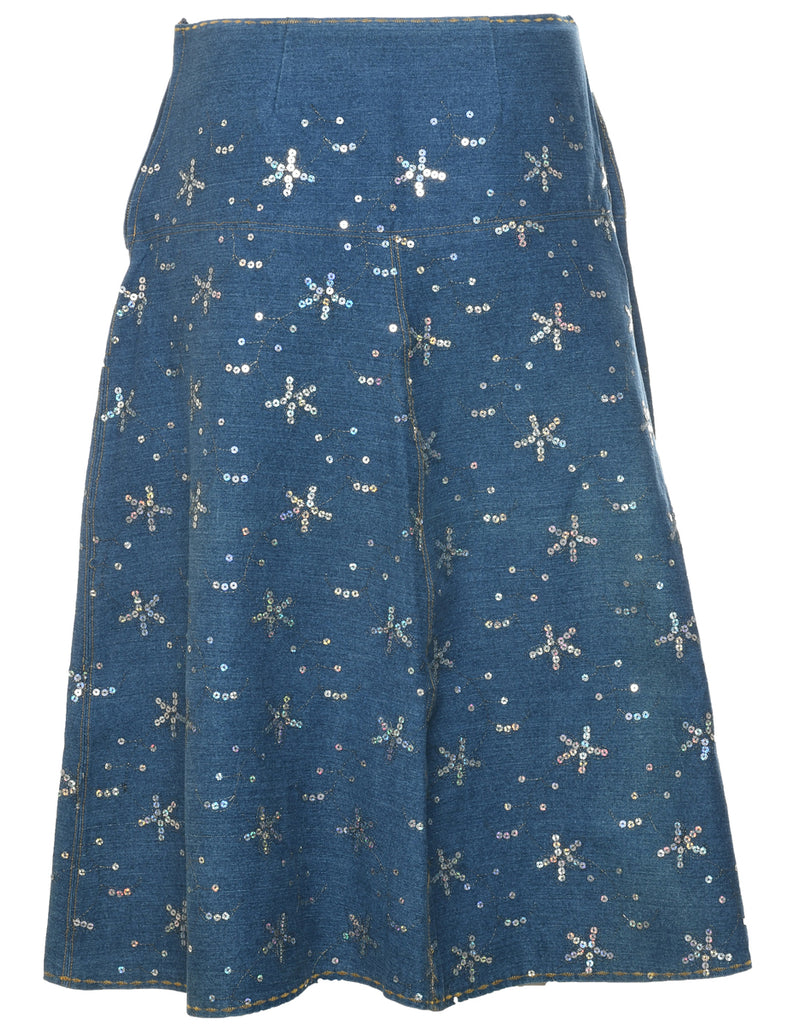 A-Line Denim Skirt - M