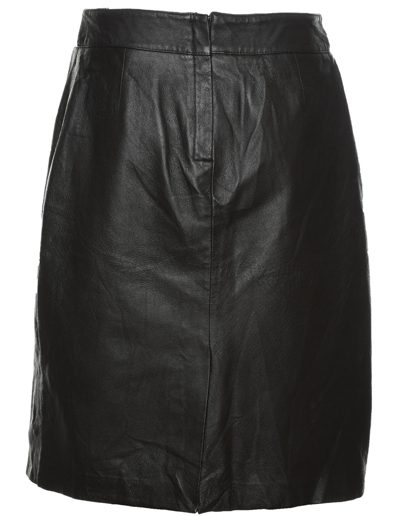 A-Line Leather Skirt - M