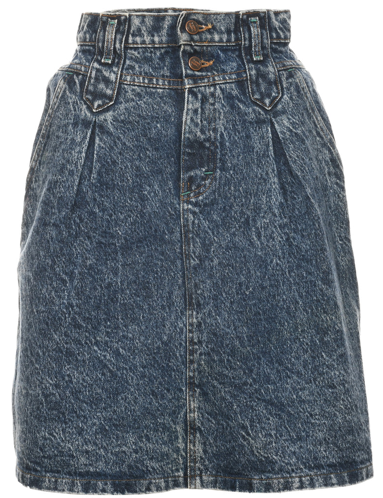 A-Line Pepsi Denim Skirt - XS