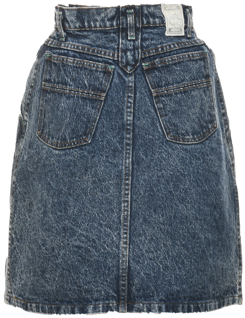 A-Line Pepsi Denim Skirt - XS