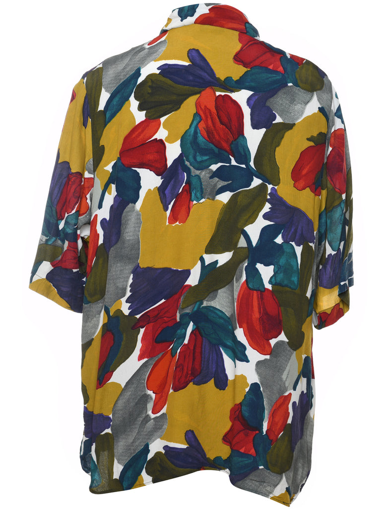 Abstract Print Blouse - L