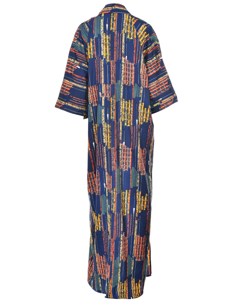 Abstract Print Full Length Kimono - L